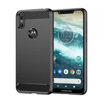 Противоударный силиконовый чехол для Moto One Action Power2 One Vision Plus Zoom Hyper Pro Мягкий чехол для телефона moto one fusion + Macro Moto One чёрный