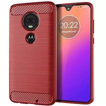 Противоударный силиконовый чехол для Motorola MOTO G7 Матовый карбоновый чехол для moto g7 G 7 Мягкий задний чехол для телефона Coque Fundas Moto G7 чёрный