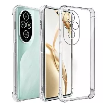 Противоударный силиконовый чехол для телефона с 3D подушкой безопасности для Honor 200 Honor 200 Lite 200 Lite Honor 200 Pro Ультратонкая мягкая задняя крышка Защитная пленка для объектива камеры Honor 200 Lite белый