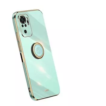 Противоударный силиконовый чехол с кольцом-держателем для Xiaomi Redmi Note 10 4G/Redmi Note 10S, чехол для телефона белый