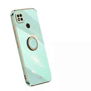 Противоударный силиконовый чехол с кольцом-держателем для Xiaomi Redmi 10A Redmi 9C, чехол для телефона Redmi 9C зелёный