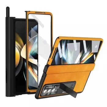 Противоударный складной чехол S Pen для Samsung Galaxy Z Fold4 Fold 4 Fold3 5g Fold 3 Zfold4, пленочные чехлы из закаленного стекла для экрана for Samsung Z Fold 3 синий