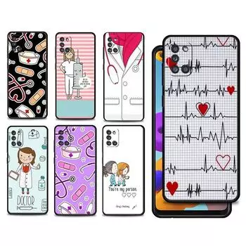 Противоударный телефон для медсестры, медицинской медицины, чехол для Samsung Galaxy A52 A32 4G A21s A12 A31 A71 A51 A02s A72 A41 A53 A23 A03s Samsung A71