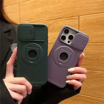 Противоударный защитный чехол для iPhone 15 14 13 12 11 Pro Max XS Max 7 8 15 Plus, защита камеры, кронштейн для окна, задняя крышка, чехол For iPhone 8 Plus чёрный