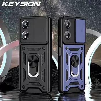 Противоударный защитный чехол KEYSION для Honor X5 Plus, защитное кольцо для объектива камеры, чехол-подставка для телефона для Huawei Honor X5 Plus for Honor X5 Plus красный