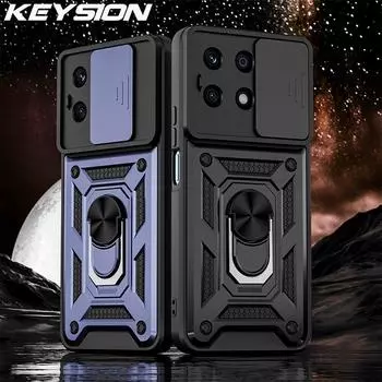 Противоударный защитный чехол KEYSION для HONOR X8A X8 5G, защитное кольцо для объектива камеры, задняя крышка-подставка для телефона Huawei Honor X6 X6S 4G