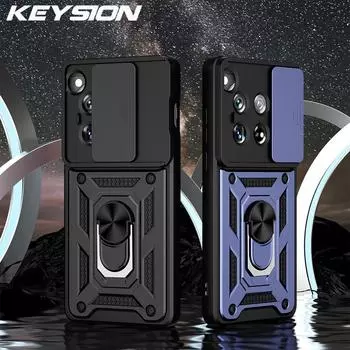 Противоударный защитный чехол KEYSION для OnePlus 12 5G 12R 11R, защитное кольцо для камеры, чехол-подставка для телефона Oneplus 1 + Ace 3 2 5G for OnePlus 12 5G красный