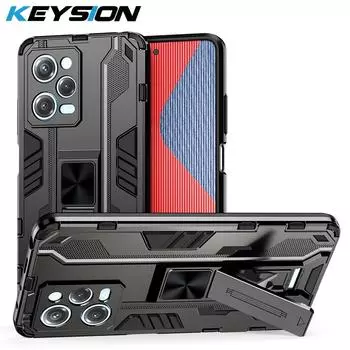 Противоударный защитный чехол KEYSION для POCO X5 Pro 5G F5Pro, силиконовый + подставка для ПК, задняя крышка для телефона Redmi Note 12S 12 4G 12 Pro + 5G for POCO X5 5G красный