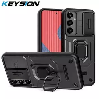 Противоударный защитный чехол KEYSION для Samsung M34 5G F34, защитное кольцо для объектива камеры, задняя крышка-подставка для телефона Galaxy A13 4G for Samsung M34 5G серый