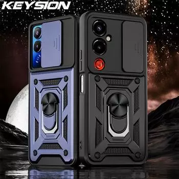Противоударный защитный чехол KEYSION для Tecno Pova 4 Pro 3 2 Neo 2, защитное кольцо для камеры, чехол для телефона Infinix Hot 12 20 4G for Tecno Pova 4 красный