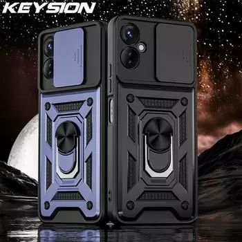 Противоударный защитный чехол KEYSION для Tecno Spark 9 Pro 8 C, защита объектива слайд-камеры, чехол для телефона для Spark 6 Go 2022
