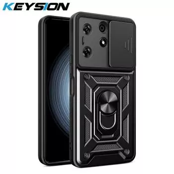 Противоударный защитный чехол KEYSION для Tecno Spark 10 10 Pro 4G, защитное кольцо для объектива камеры, чехол для телефона Infinix Note 12 G96 for Spark 10 4G красный