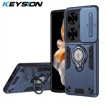 Противоударный защитный чехол KEYSION для TECNO Spark Go 2024 20 20C, защитное кольцо для объектива камеры, чехол-подставка для телефона для Tecno Pop 8 for Tecno Pop 8 серый