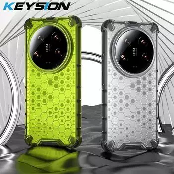 Противоударный защитный чехол KEYSION для Xiaomi 14 Ultra 5G 14 Pro 13 Ultra, силиконовый + прозрачный сотовый чехол для телефона из ПК для Redmi A3 for Redmi A3 синий