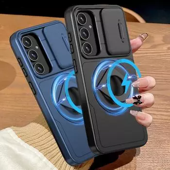 Противоударный защитный чехол с нажимным окном для Samsung Galaxy A54 S20 S21 S22 S23 Ultra Plus FE iPhone 15 14 13 12 11 Pro Max Защитное кольцо для камеры For Samsung Galaxy A54 5G красный