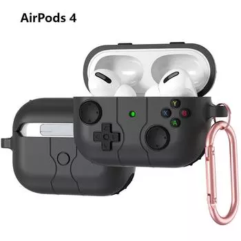 Противоударный защитный силиконовый чехол для AirPods 4 Cover (черный)