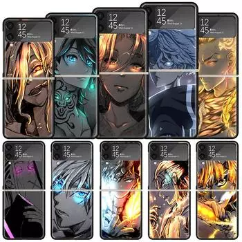 Противоударный жесткий чехол с изображением аниме «Токио Мстители» для Samsung Galaxy Z Flip 4 3 5G, чехол для телефона Z Flip3 Flip4, черный Fundas Matte Shell C Samsung Z Flip 4