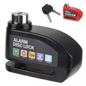 Противоугонная 110 дБ охранная сигнализация для велосипеда дисковый замок датчик вибрации универсальный прочный портативный мотоциклетный дисковый тормозной замок с 2 ключами Red