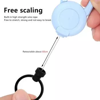 Противоугонная пряжка с легким вытягиванием, эластичный брелок, выдвижной брелок, удостоверение личности на ски-пасс, защита от потери розовый