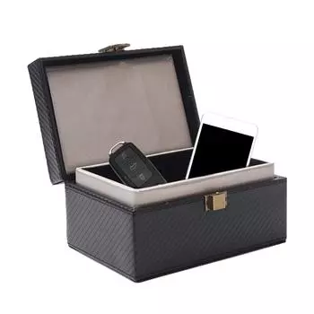 Противоугонная система Faraday, блокировщик сигналов автомобильных ключей, блокировщик сигналов автомобильных ключей, чехол RFID, чехол для защиты автомобильных ключей от сотового телефона чёрный