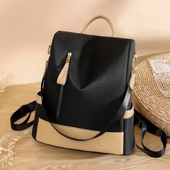 Противоугонная водонепроницаемая ткань Оксфорд, женский рюкзак, женская дорожная сумка, рюкзаки, школьная сумка для девочек-подростков, сумка для книг с несколькими карманами чёрный