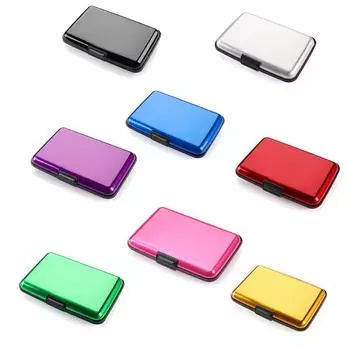 Противоугонные кошельки RFID-блокировка алюминиевый кошелек для монет Чехол для удостоверения личности Держатель кредитной карты RFID-кошелек