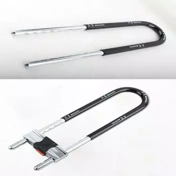 Противоугонный длинный большой замок для магазина, офиса, безопасности, U-образный стеклянный дверной замок, врезной замок для мотоцикла