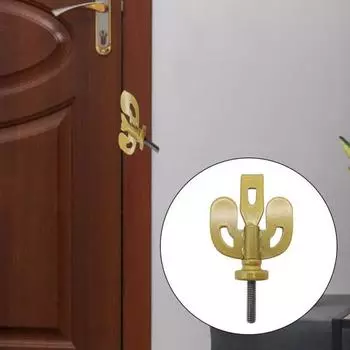 Противоугонный дверной замок, высокопрочный, нержавеющий, компактный размер, для путешествий, дополнительная безопасность, конфиденциальность, дверной шкафчик, охранное устройство чёрный