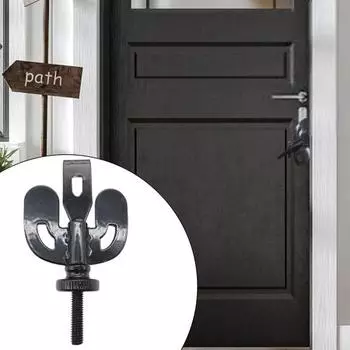 Противоугонный дверной замок, высокопрочный, нержавеющий, компактный размер, для путешествий, дополнительная безопасность, конфиденциальность, дверной шкафчик, охранное устройство чёрный