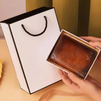 Противоугонный маленький кошелек, удобный для руки, функция кредитной карты, блокирующий RFID-кошелек кофейный