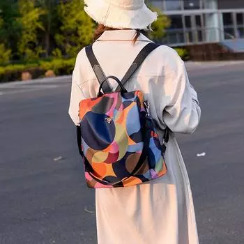 Противоугонный модный рюкзак для женщин, повседневные водонепроницаемые школьные сумки для девочек-подростков, многофункциональная сумка через плечо, дорожный рюкзак чёрный