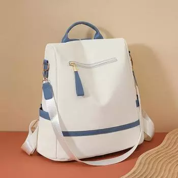 Противоугонный рюкзак для женщин, новый стиль, модный контрастный рюкзак большой емкости, повседневная универсальная модная женская сумка