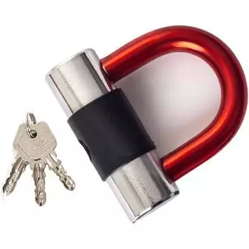 Противоугонный замок для мотоцикла, мини-замок для велосипеда, тяжелый противоугонный велосипедный замок U-типа, дужка 16 мм с ключом, надежный замок для велосипедов,
