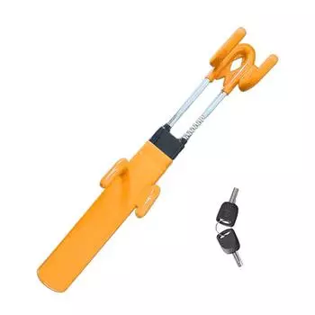 Противоугонный замок на руль, противоугонный замок на руль, прочный противоугонный замок на руль, защитный замок на руль, противоугонный замок на руль, предотвращение кражи автомобиля жёлтый