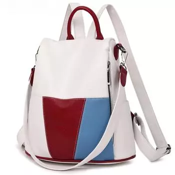 Противоугонный женский кожаный рюкзак, женские школьные сумки на плечо для женщин, дорожный женский рюкзак Mochilas Feminina Preppy Sac бежевый