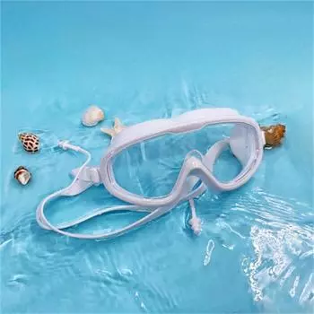 Противозапотевающие силикагельные очки для плавания и комплект шапочек для очков в большой оправе, спортивные тренировочные принадлежности, профессиональная маска для бассейна, мужчины и женщины Other