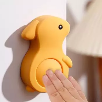 Противозащемляющий дверной бампер с мультяшным рисунком, в форме кролика, медведя, лягушки, животного, легко A