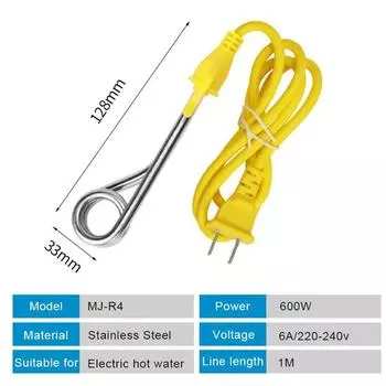 Проточный водонагреватель Электрический водонагреватель 600 Вт 220 В Мини-бойлер для кухни, ванной, бассейна, путешествий, портативный CHINA