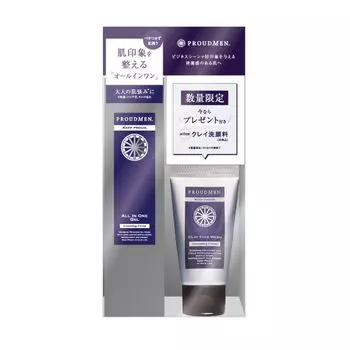 Proud Men Gel 100 мл Clay Face Wash 30 г Grooming Citrus Scent Face Wash Serum Emulsion All-in-One + Men s
