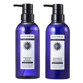 Proud Men Shampoo Grooming Scalp Shampoo Grooming Citrus Scent 400 мл Кондиционер Grooming Scalp Pack Кондиционер Grooming Citrus Scent 400 г для кожи головы