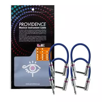 Providence Patch Cable LE501 15 см штекер синий набор из 4 шт. S/L (Прямой/Г-образный тип) синий