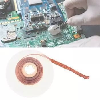 Провод 1,5 м, 1,5/2,0/2,5/3,0/3,5 мм, высокая низкая температура распайки, остатки припоя для удаления припоя, устойчивый рулон шнура для очистки припоя 2.5mm