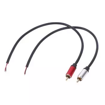 Провод динамика RCA Мужской разъем Jack Разъем для оголенного провода Открытый конец Пигтейл RCA Кабель для усилителя динамиков Аудио Видео AV Ремонт A2