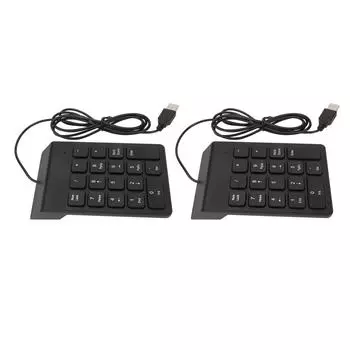 Проводная цифровая клавиатура, 18 клавиш, эргономичная USB-клавиатура с функцией Plug and Play, бесшумный набор текста, мини-цифровая клавиатура для ПК, ноутбука