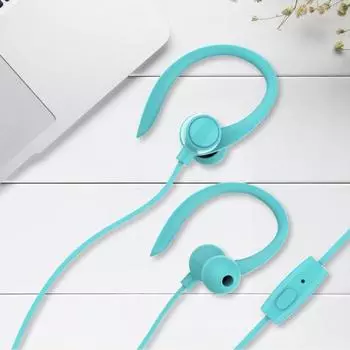 Проводная гарнитура с широким применением, эффект объемного звука, эргономичные креативные спортивные наушники 3,5 мм с шумоподавлением, аудиоаксессуары чёрный