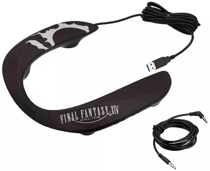 Проводная игровая колонка Panasonic Neck, модель серого цвета, оснащена звуковыми режимами Fantasy XIV SC-GN01-FF, специфичными для игры Final Edition
