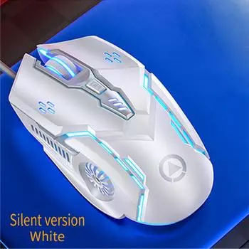 Проводная игровая мышь со светодиодной подсветкой, регулируемая 3200 точек на дюйм, игровая USB-проводная мышь для портативного компьютера, портативная геймерская мышь Sound-B