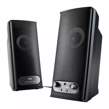 Проводная колонка Sanwa Direct для ПК мощностью 10 Вт, совместимая с телевизором, с разъемом для наушников 3,5 мм 400-SP027