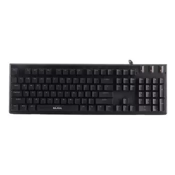 Проводная механическая игровая клавиатура с подсвечивающимися синими переключателями, USB-подключением, эргономичным лотком для Co