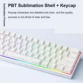 Проводная механическая клавиатура 61 клавиша HotSwap игровая клавиатура с регулируемой светодиодной подсветкой Магнитная чёрный